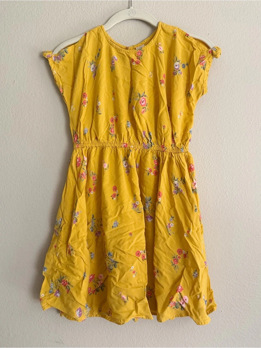 Oshkosh Bigosh Girls' Yellow Floral Short Sleeve Dress